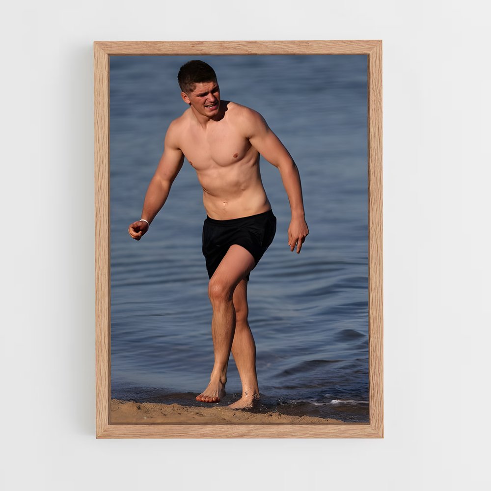 Poster Marche sur la Plage – affiche Rugby (vue 4)